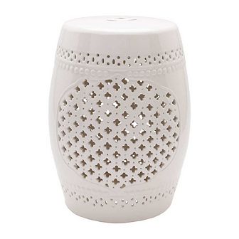Dechantskirchen Modern White Stool Furniture Piece