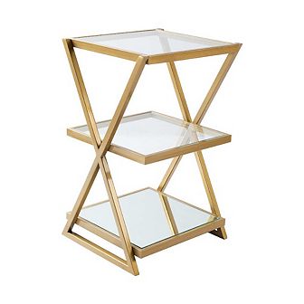 Lermoos Modern Gold End Table
