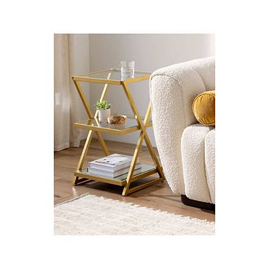 Lermoos Modern Gold End Table
