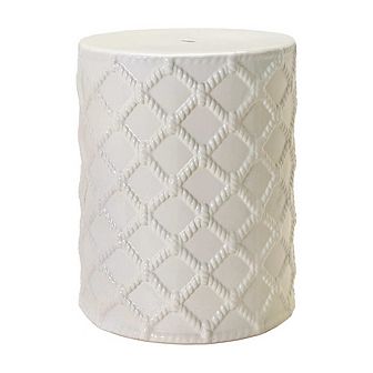 Muhr Indoor / Outdoor White Stool Furniture Piece