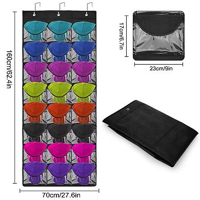 24 Hat Rack Organizer Door Wall Hanger