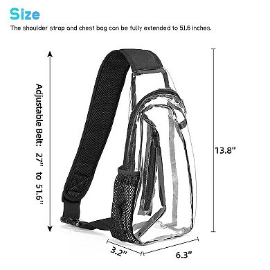 Clear Pvc Shoulder Crossbody Backpack