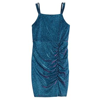 Girls 7-16 Poppies & Roses Double Strap Bonded Glitter Dress