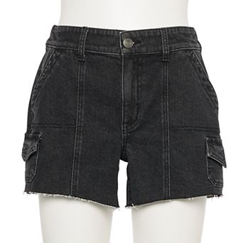Juniors' SO® High-Rise Midi Utility Shorts