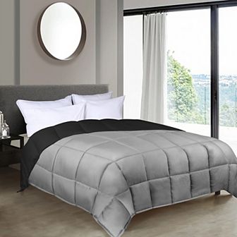 SUPERIOR Brushed Microfiber Reversible Down Alternative Comforter