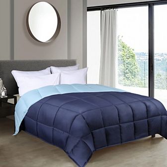 SUPERIOR Brushed Microfiber Reversible Down Alternative Comforter