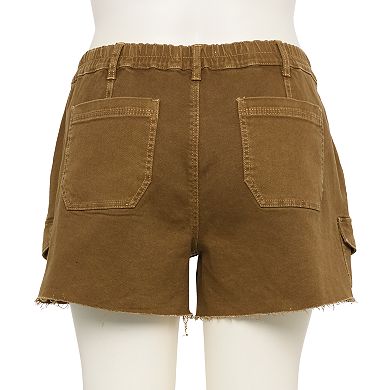 Juniors' Plus Size SO® Midi Utility Shorts