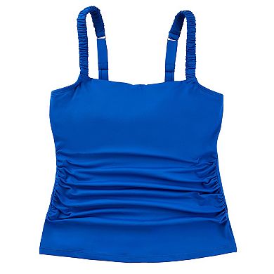 Women's LOFT Shirred Strap Tankini Top