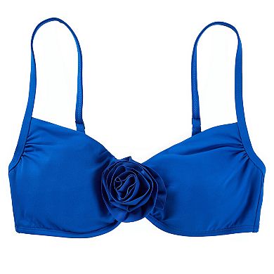 Women's LOFT Shirred Flower Bikini Top
