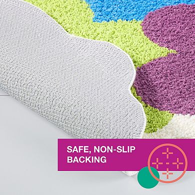 Town & Country Blossom Retro Daisy Flower-Shaped Non-Slip Machine Washable Bath Mat