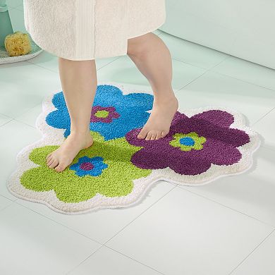 Town & Country Blossom Retro Daisy Flower-Shaped Non-Slip Machine Washable Bath Mat
