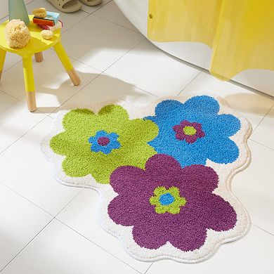 Town & Country Blossom Retro Daisy Flower-Shaped Non-Slip Machine Washable Bath Mat