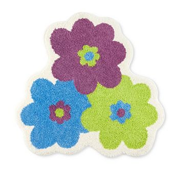 Town & Country Blossom Retro Daisy Flower-Shaped Non-Slip Machine Washable Bath Mat