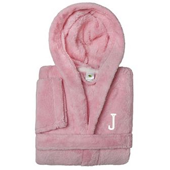 Linum Home Textiles Personalized Linum Kids Super Plush Double Brushed Hooded Bathrobe