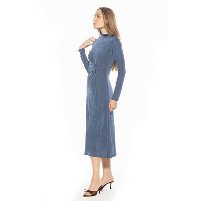 kate collared long sleeve maxi dress alexia admor Alexia Admor Women's Marla Draped Maxi Dress, Teal, XL