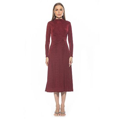Women's ALEXIA ADMOR Marla Draped Long Sleeve Maxi Dress