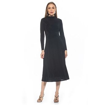 Women's ALEXIA ADMOR Marla Draped Long Sleeve Maxi Dress