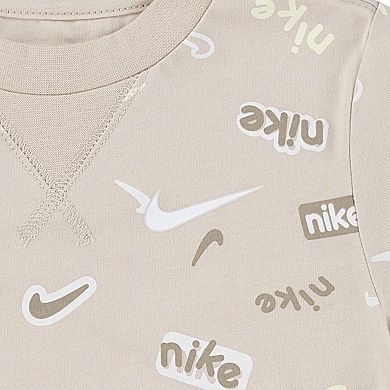 Baby & Toddler Boys Nike All-Over Print T-shirt & Shorts Matching 2-Piece Set