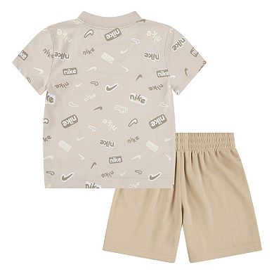 Baby & Toddler Boys Nike All-Over Print T-shirt & Shorts Matching 2-Piece Set