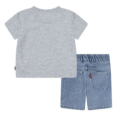 Toddler Boys Levi's® Anchor T-shirt & Jean Shorts 2-Piece Set