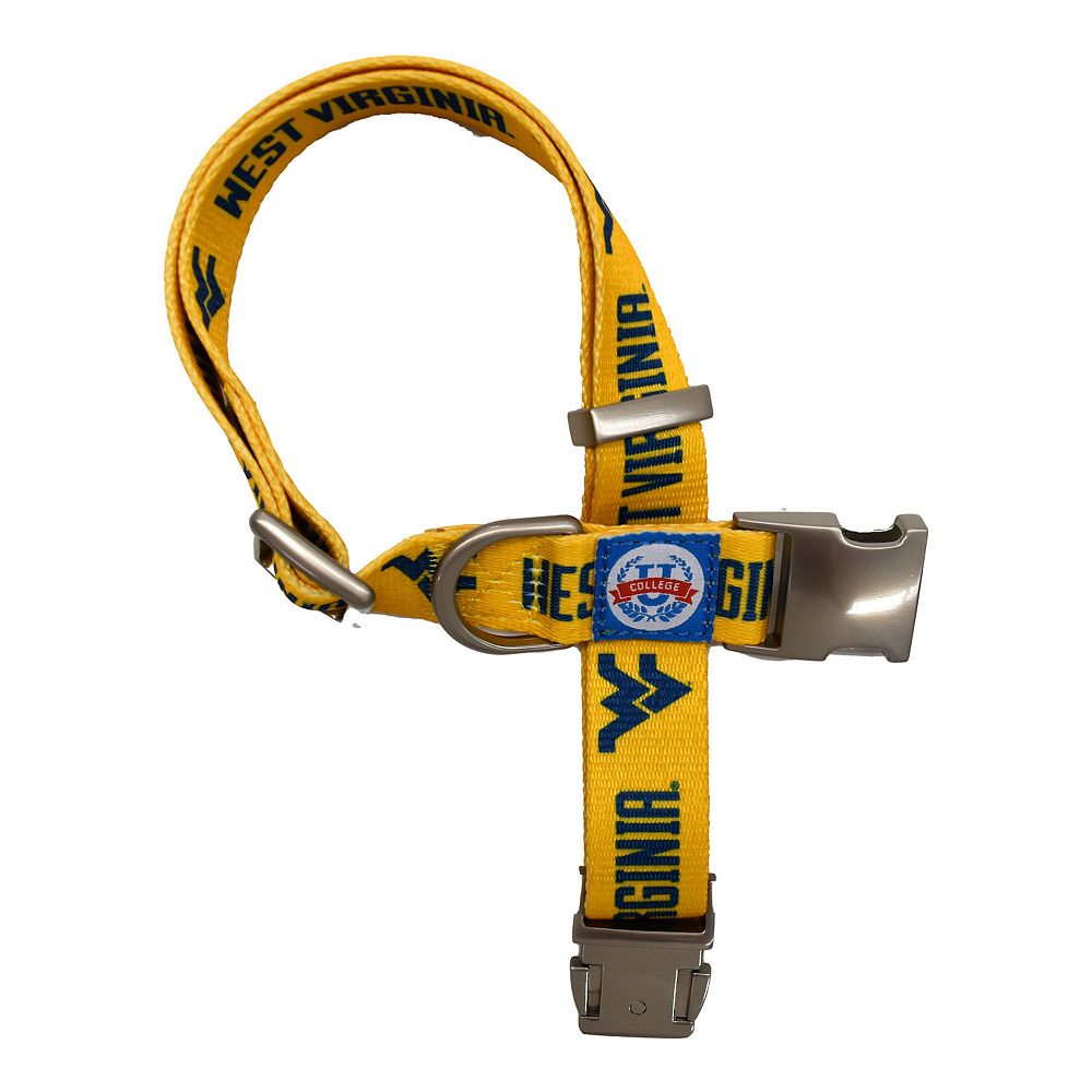 NCAA West Virginia Mountaineers Dog Collar - Team Color Medium Size Collar