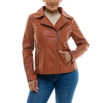 Women's Nina Leonard Pleather Moto Jacket