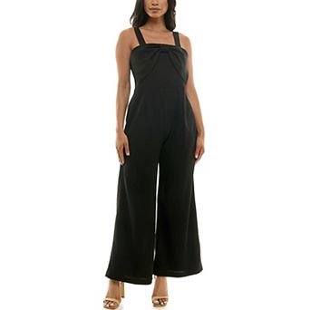 Women's Nina Leonard Large Bow Jumpsuit