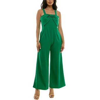 Women's Nina Leonard Large Bow Jumpsuit