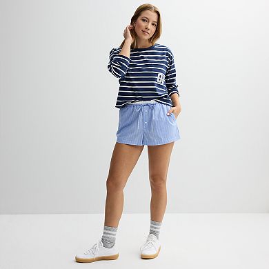 Juniors' Threads of Luxx Exposed Waistband Shorts
