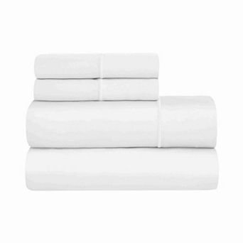 SUPERIOR Embroidered Egyptian Cotton 1200 Thread Count 4 pc Deep Pocket Sheet Set with Pillowcases