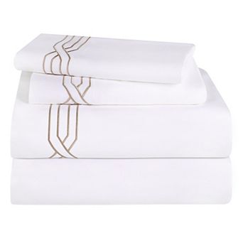 SUPERIOR 4 pc Egyptian Cotton 1200 Thread Count Deep-Pocket Sheet Set