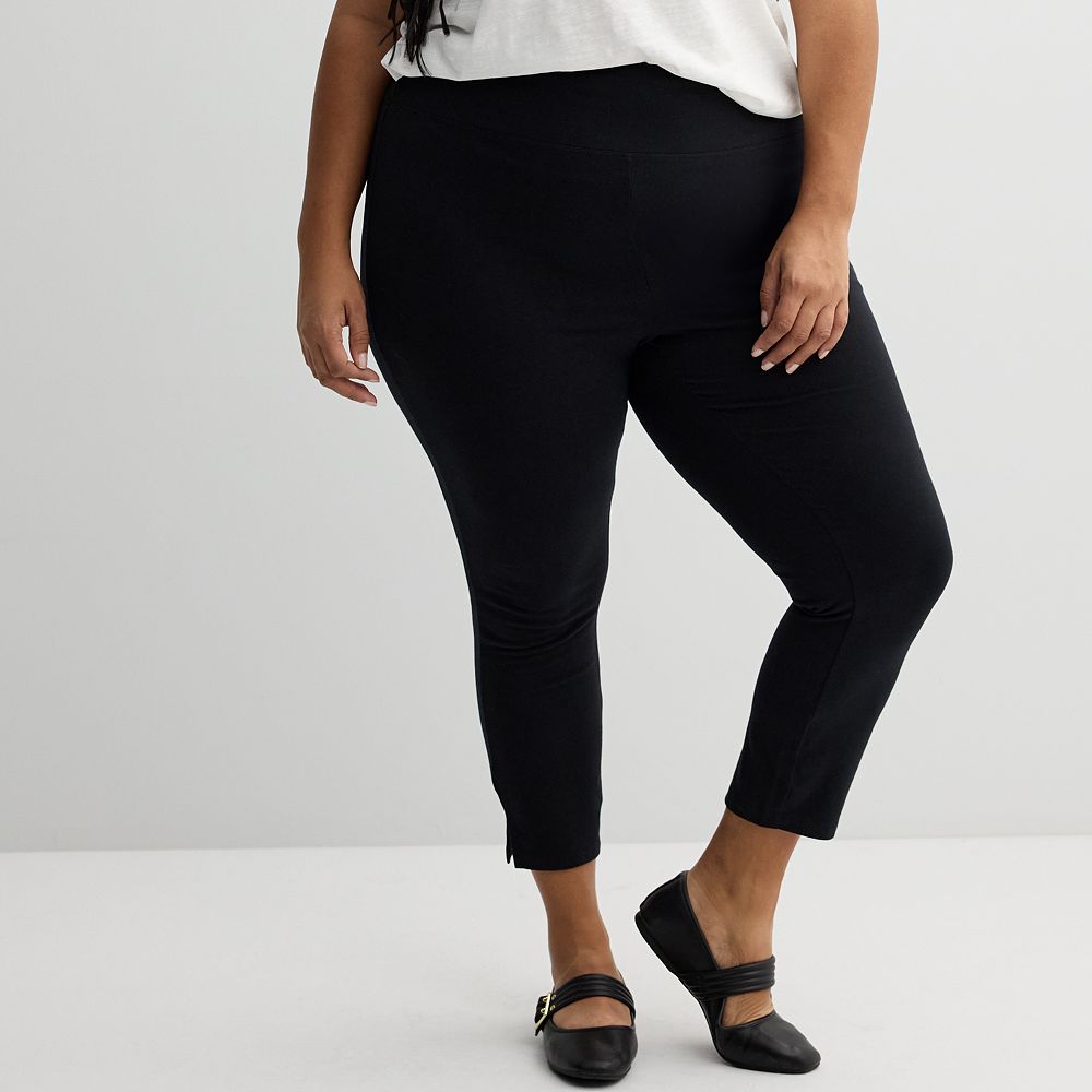 Plus Size Sonoma Goods For Life® 7/8 Split Hem Leggings