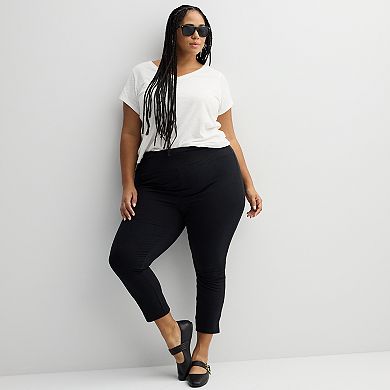 Plus Size Sonoma Goods For Life® 7/8 Split Hem Leggings