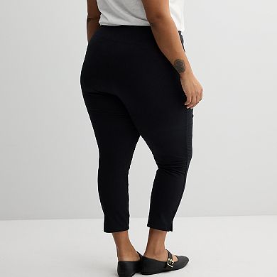 Plus Size Sonoma Goods For Life® 7/8 Split Hem Leggings