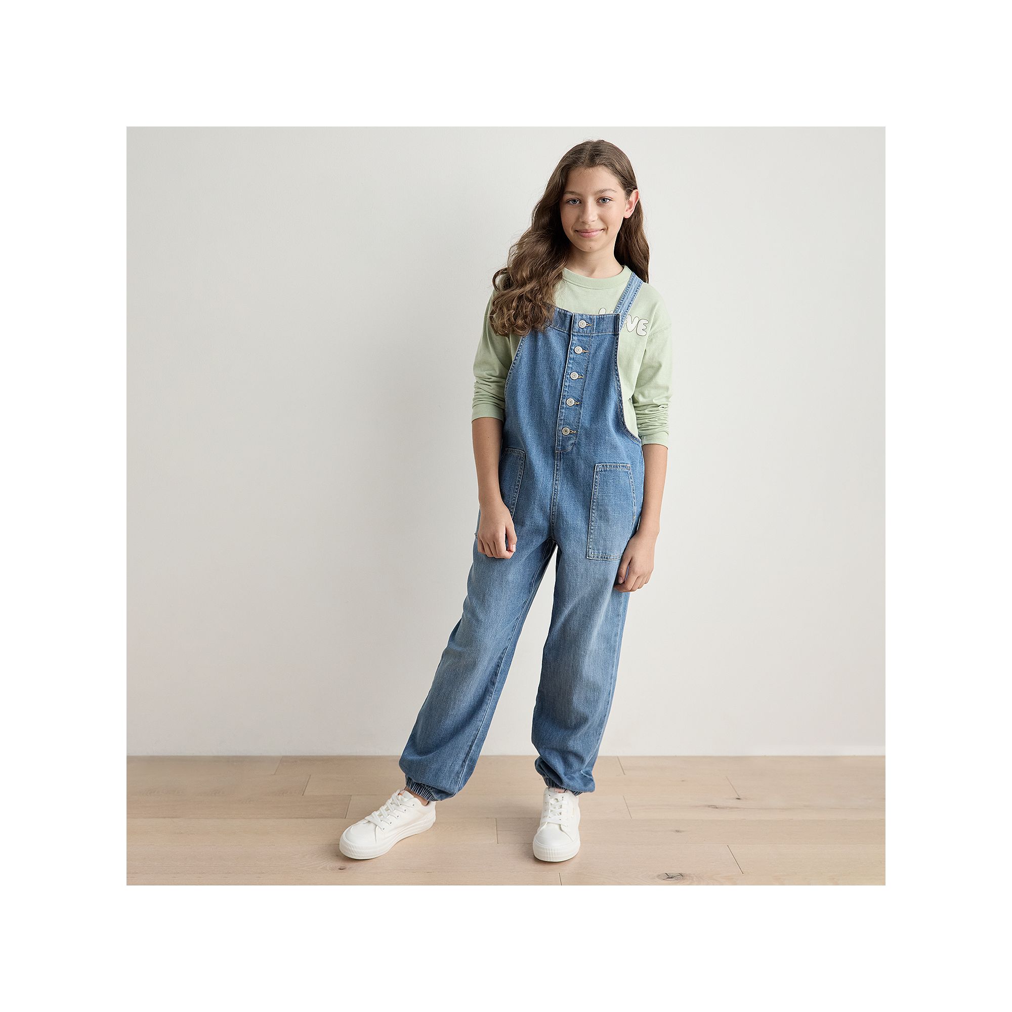 Girls 6-20 SO® Drapey Denim Overalls in Regular & Plus Size, Girls, Size: