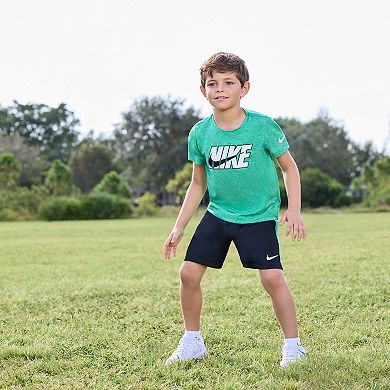 Boys 4-7 Nike Dri-FIT Heathered T-shirt & Shorts 2-Piece Set