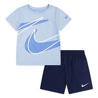 Boys 4-7 Nike Dri-FIT Wrap Swoosh T-shirt and Shorts 2 pc Set