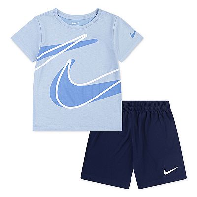 Boys 4-7 Nike Dri-FIT Wrap Swoosh T-shirt and Shorts 2-Piece Set