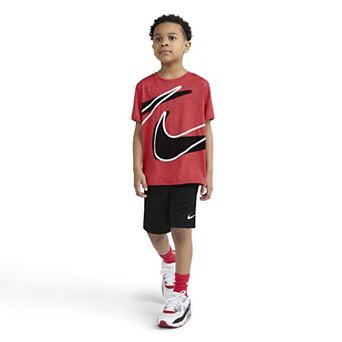 Boys 4-7 Nike Dri-FIT Wrap Swoosh T-shirt and Shorts 2 pc Set