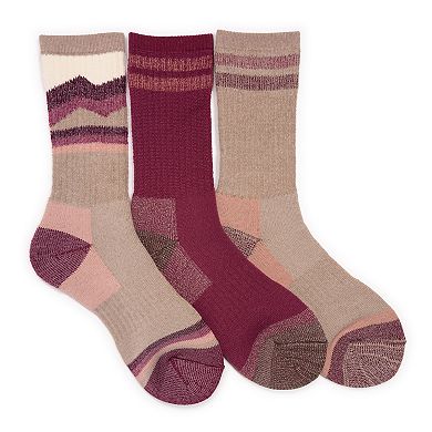 Women's MUK LUKS 3-Pack Heat Retainer Hike Socks Set