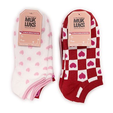 Women's 10-pk. MUK LUKS Valentine's Day Socks