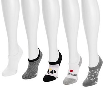 Women's MUK LUKS 5-Pack Pickleball No Show Socks