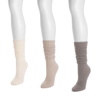 Women's MUK LUKS 3-Pack Slouch Fuzzy Socks Set