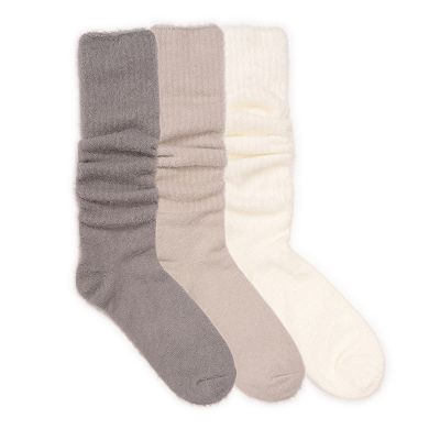 Women's MUK LUKS 3-Pack Slouch Fuzzy Socks Set