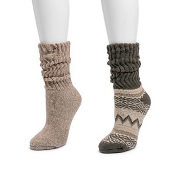 Women's MUK LUKS 2-Pack Slouch Heat Retainer Socks Set