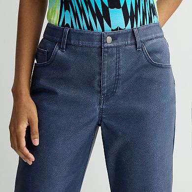 Women's INTEMPO™ High Rise Denim Faux Leather Pants