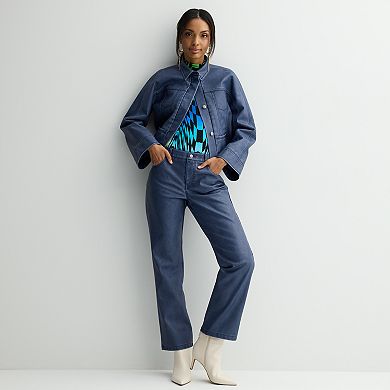Women's INTEMPO™ High Rise Denim Faux Leather Pants