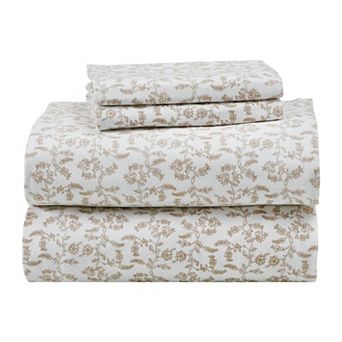 Modern Threads Vevian Printed Cotton Flannel Bed Sheet 3 pc Set