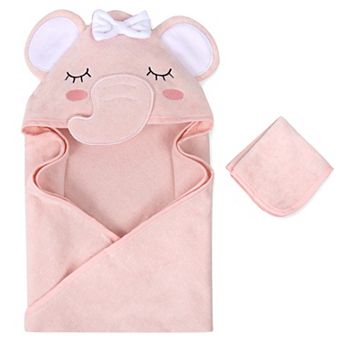 Baby Essentials Animal Hooded Towel & Washcloth Set