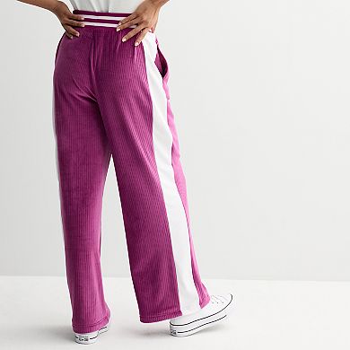 Women's Limited Too Velour Wide Leg Track Pants